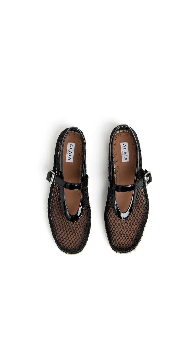 Alaïa Espadrilles In Fishnet And Patent Leather | Thumbnail 4 Alaïa Espadrilles In Fishnet And Patent Leather | Thumbnail 4