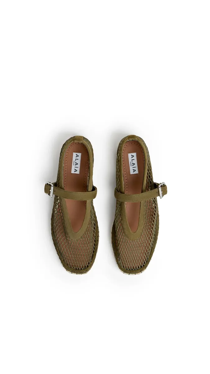 Alaïa Espadrilles In Fishnet And Suede | Thumbnail 4