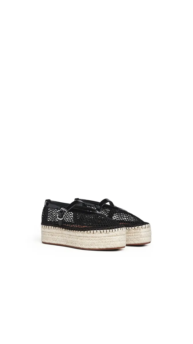 Alaïa Espadrilles In Fishnet And Patent Leather | Thumbnail 2 Alaïa Espadrilles In Fishnet And Patent Leather | Thumbnail 2