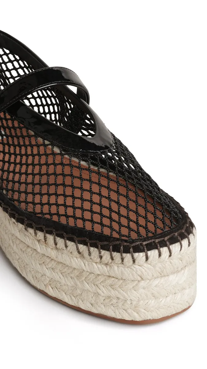 Alaïa Espadrilles In Fishnet And Patent Leather | Thumbnail 3 Alaïa Espadrilles In Fishnet And Patent Leather | Thumbnail 3