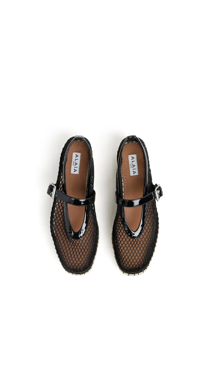 Alaïa Espadrilles In Fishnet And Patent Leather | Thumbnail 4 Alaïa Espadrilles In Fishnet And Patent Leather | Thumbnail 4