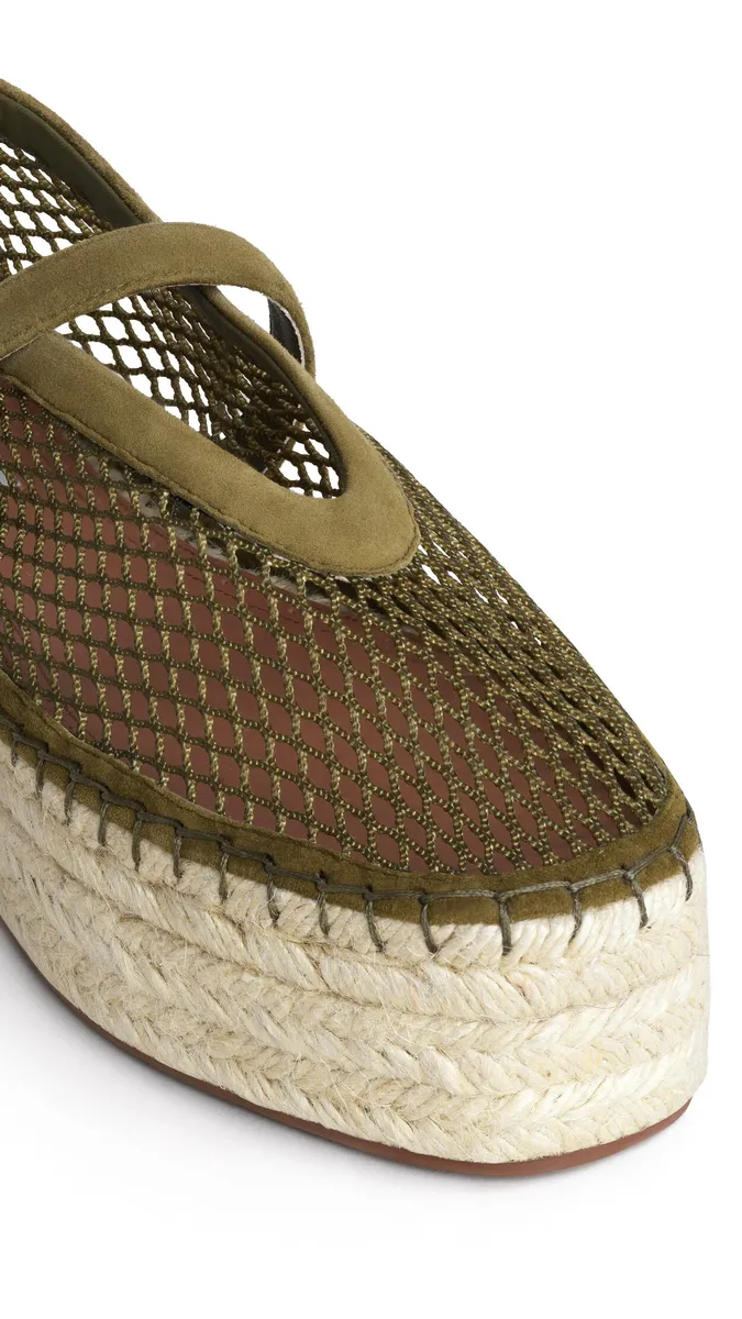 Alaïa Espadrilles In Fishnet And Suede | Thumbnail 4 Alaïa Espadrilles In Fishnet And Suede | Thumbnail 4