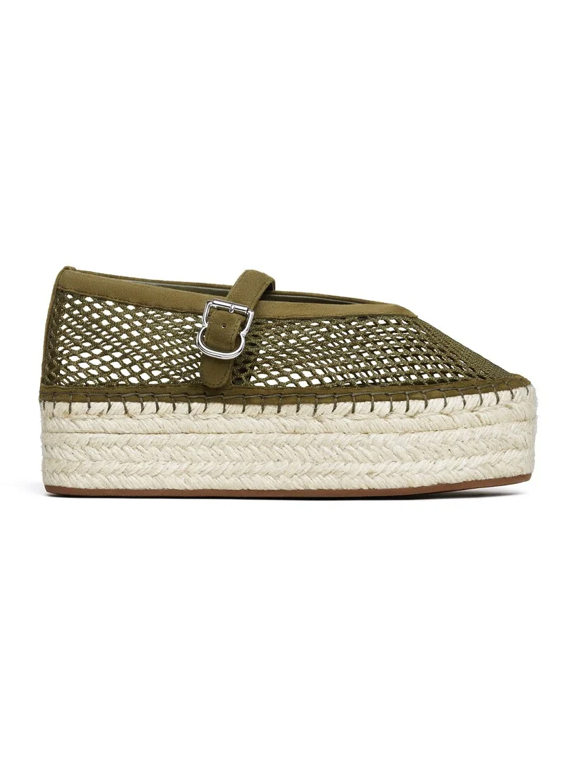 Alaïa Espadrilles In Fishnet And Suede