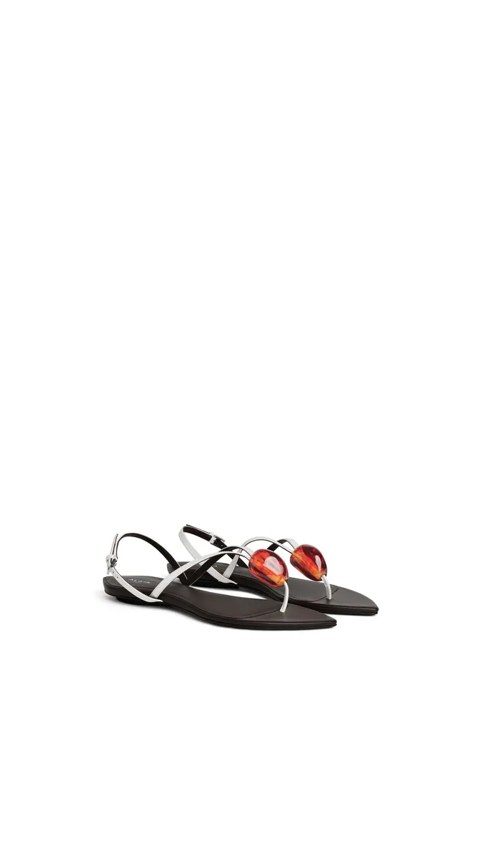 Alaïa Flat Jewel Sandals In Patent Leather | Thumbnail 2 Alaïa Flat Jewel Sandals In Patent Leather | Thumbnail 2