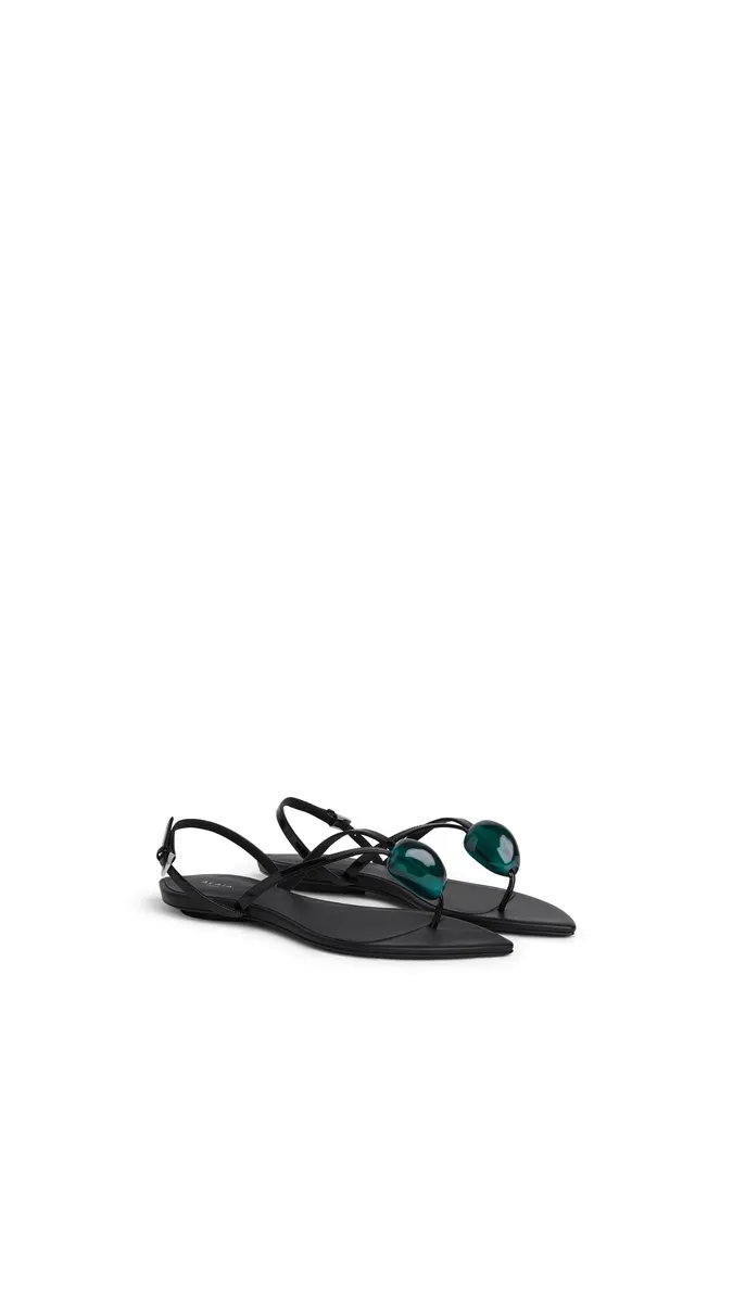 Alaïa Flat Jewel Sandals In Patent Leather | Thumbnail 2