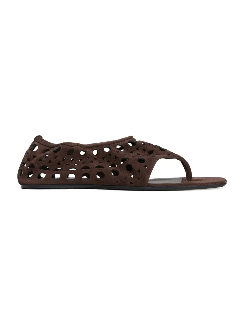 Vienne Thong Sandals In Velvet Calfskin