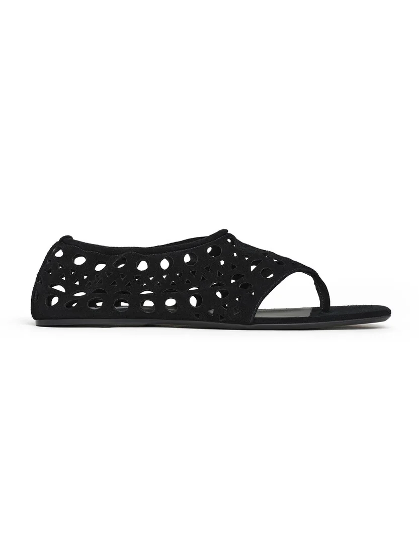Vienne Thong Sandals In Velvet Calfskin
