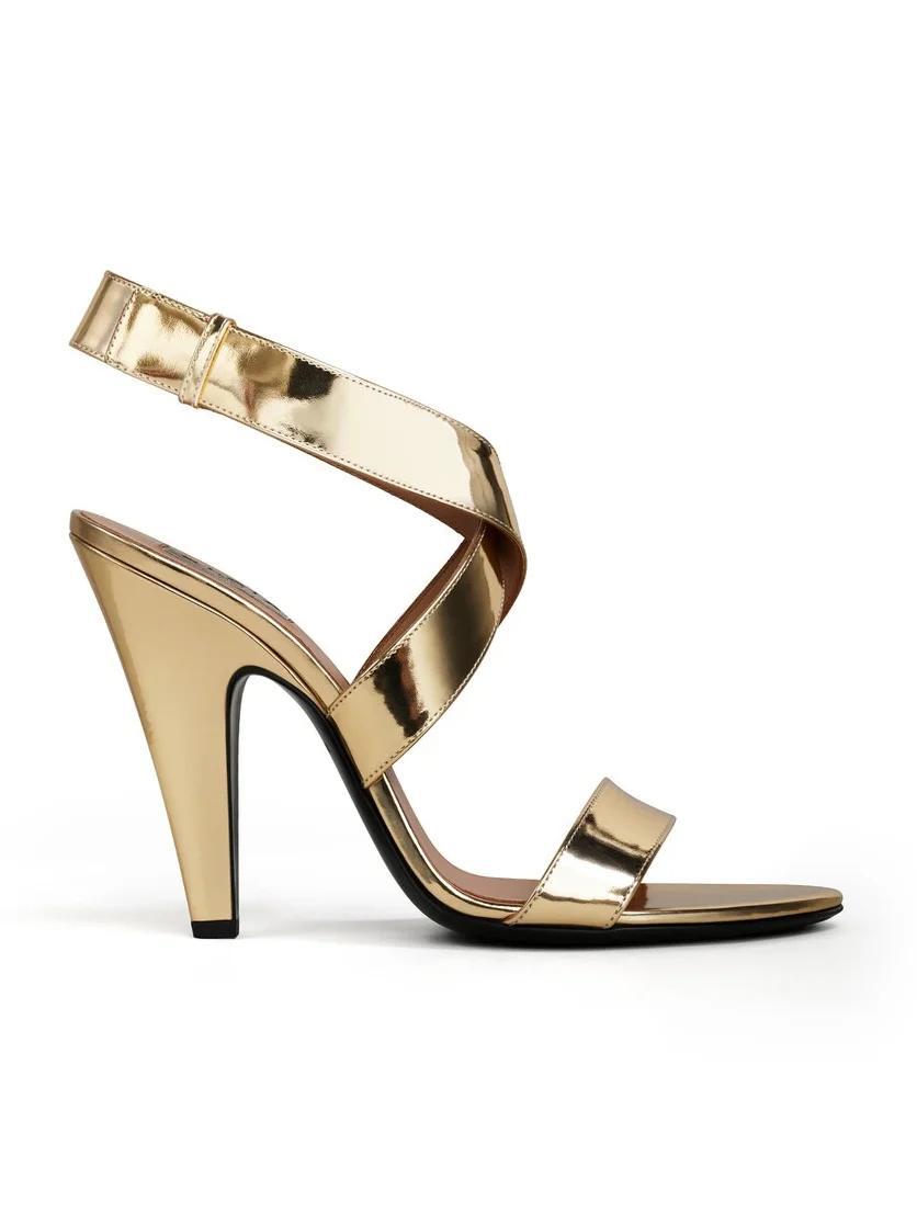 Alaïa Cone Sandals In Mirror Fabric
