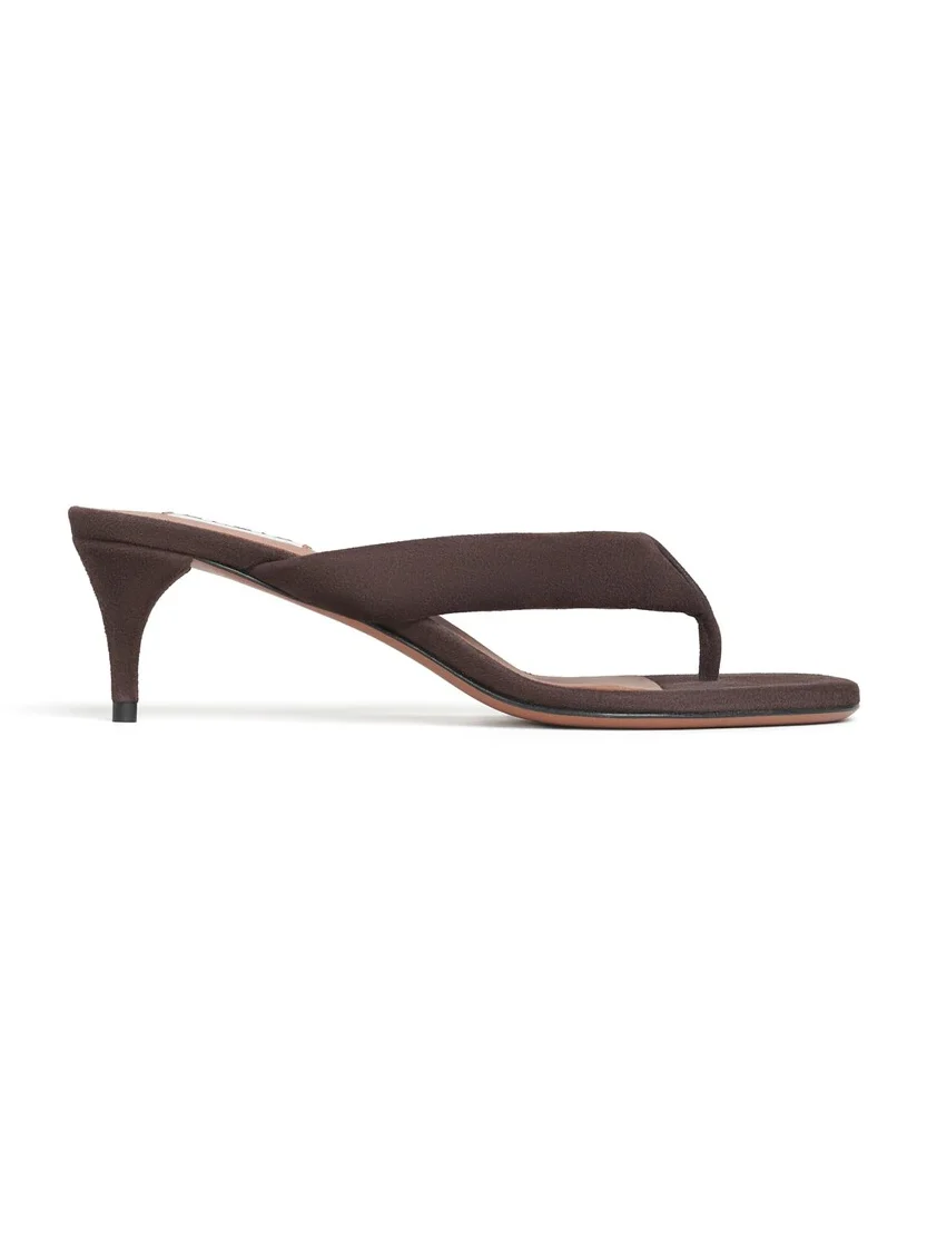 Heel Thong Mules In Suede