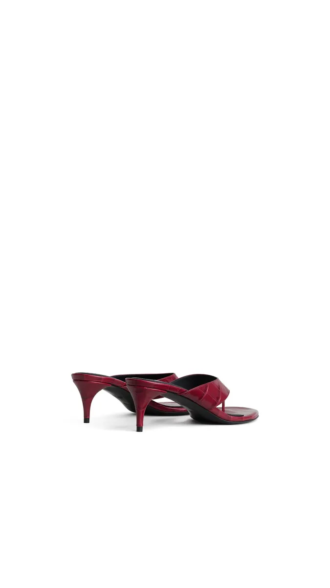 Alaïa Mules Tong In Crocodile Embossed Calfskin | Thumbnail 3