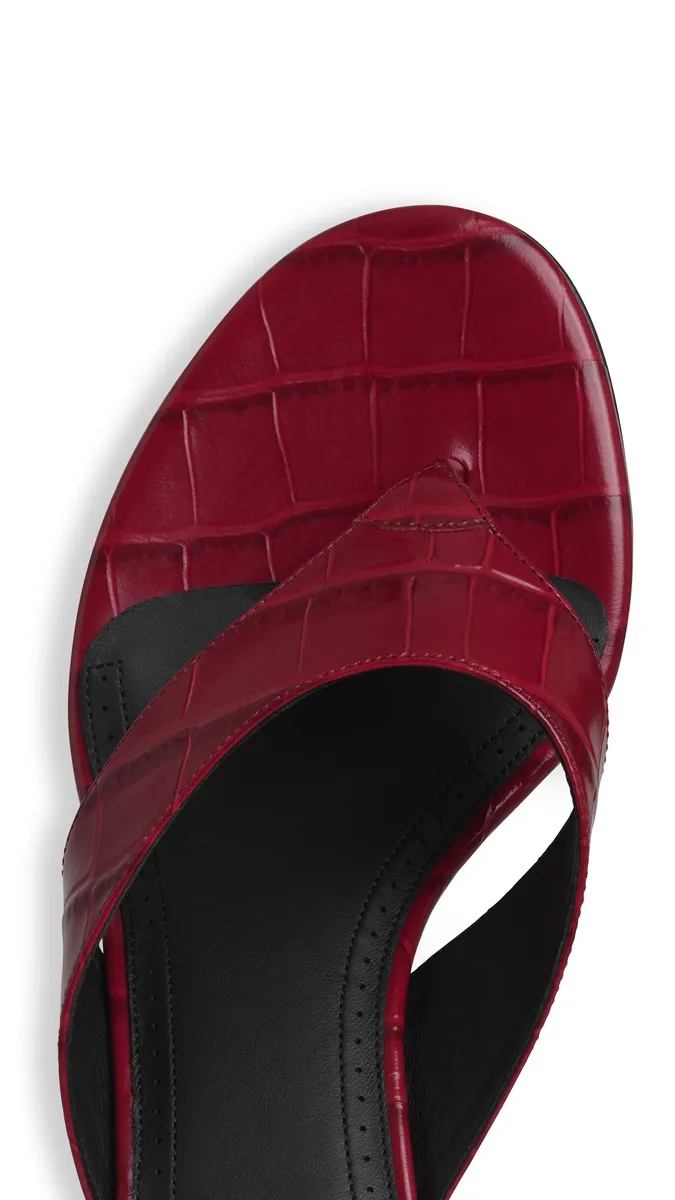Alaïa Mules Tong In Crocodile Embossed Calfskin | Thumbnail 4