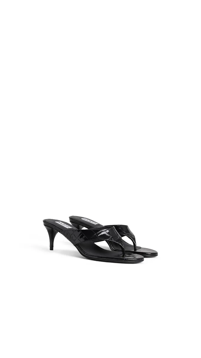 Alaïa Mules Tong In Crocodile Embossed Calfskin | Thumbnail 2