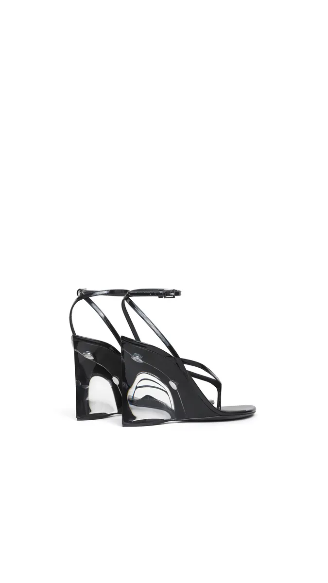 Alaïa Invisible Thong Sandals In Patent Calfskin | Thumbnail 3 Alaïa Invisible Thong Sandals In Patent Calfskin | Thumbnail 3