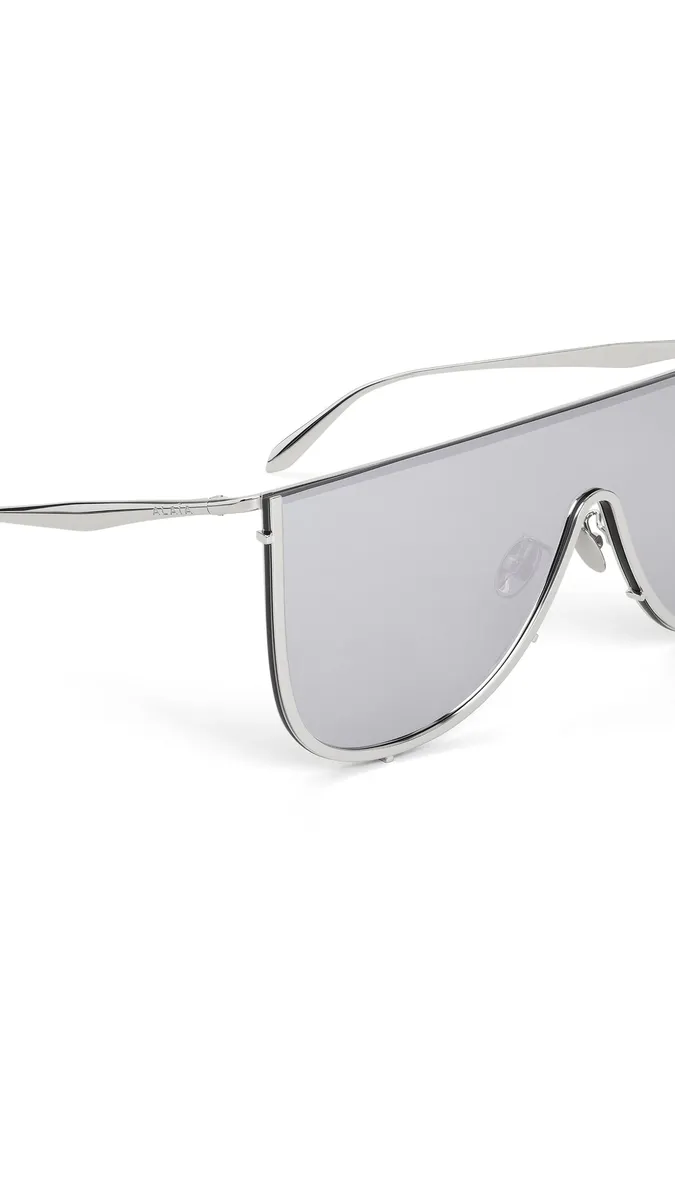 Alaïa Mask Sunglasses In Metal | Thumbnail 3