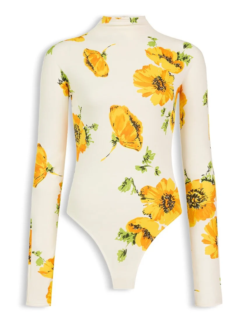 Alaïa Secondskin Printed Bodysuit