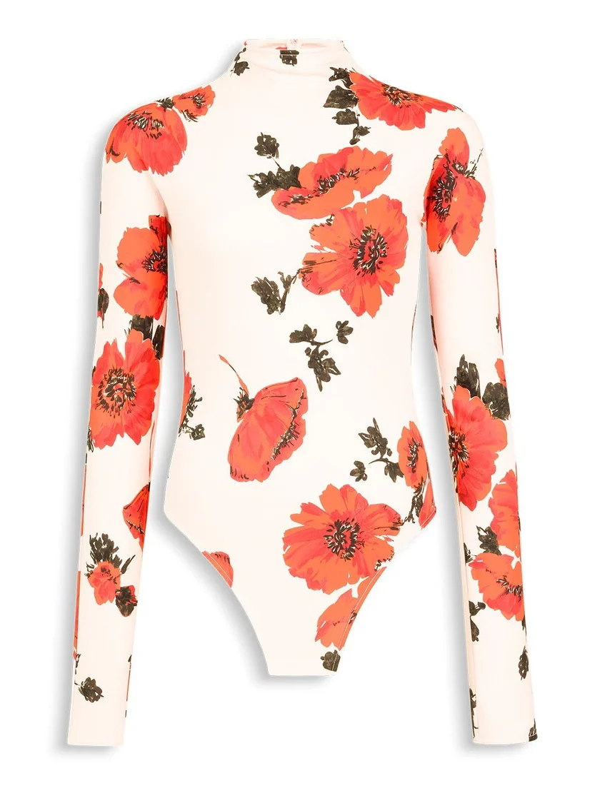 Alaïa Secondskin Printed Bodysuit