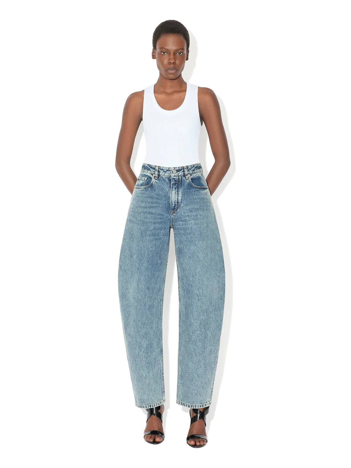 Alaïa Sleeveless Ribbed Knit Bodysuit