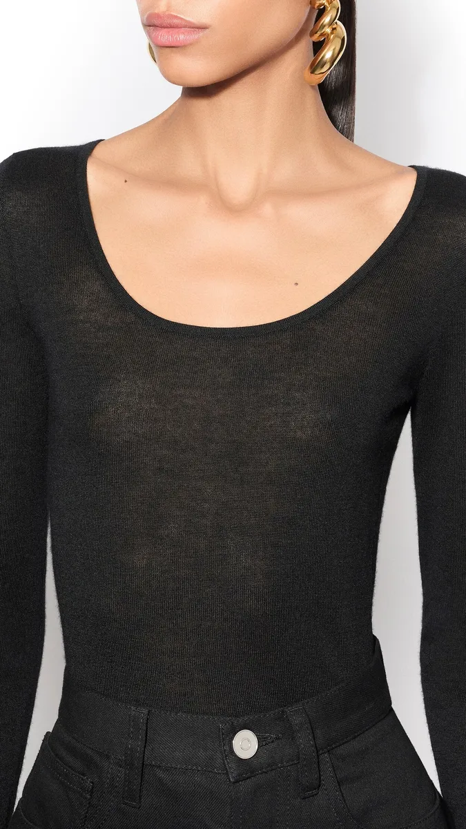 Alaïa Second-skin Cashmere Bodysuit | Thumbnail 4 Alaïa Second-skin Cashmere Bodysuit | Thumbnail 4