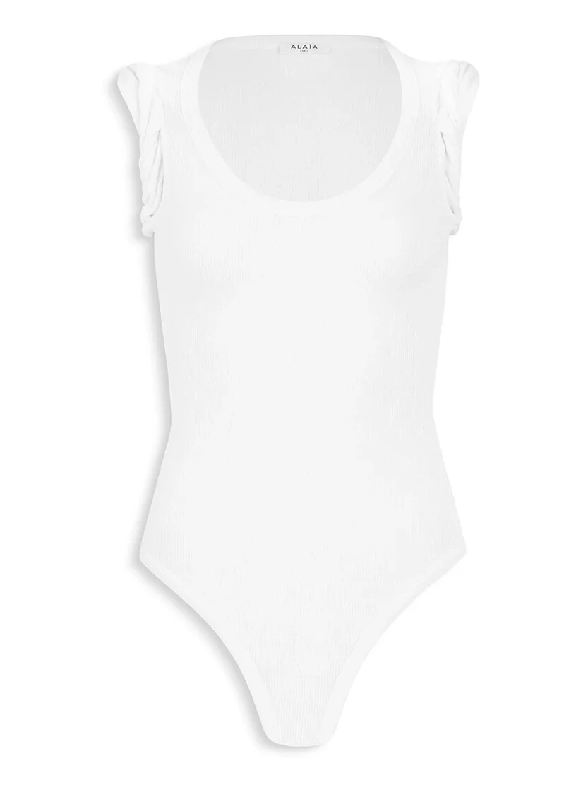 Alaïa Cashmere-blend Jersey Bodysuit