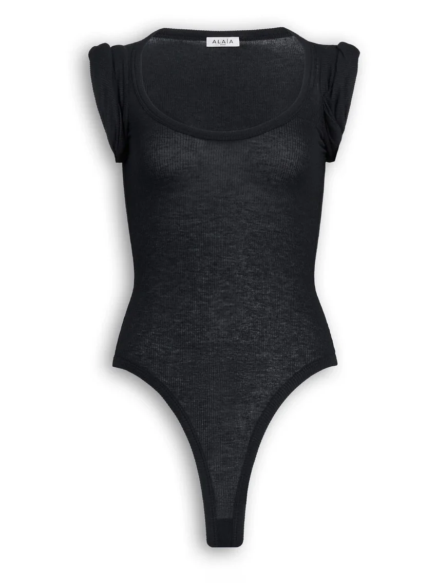 Alaïa Cashmere-blend Jersey Bodysuit