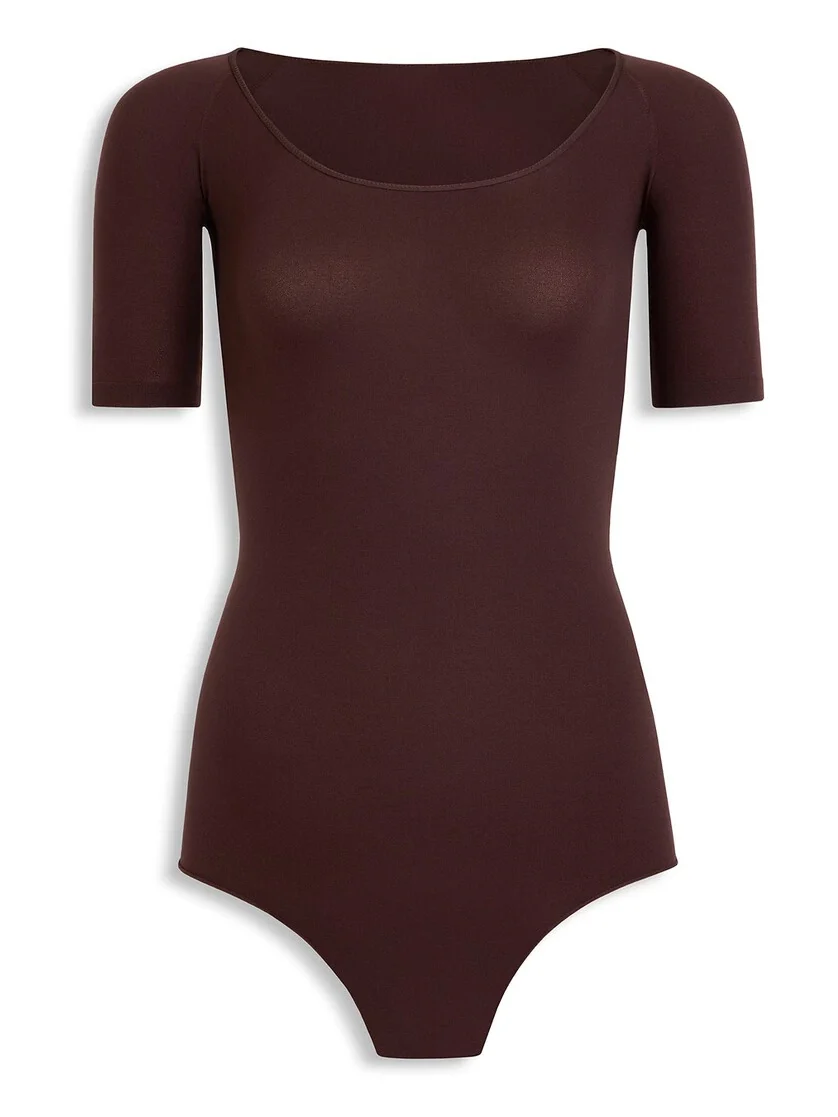 Short Sleeves Second-skin Knit Bodysuit