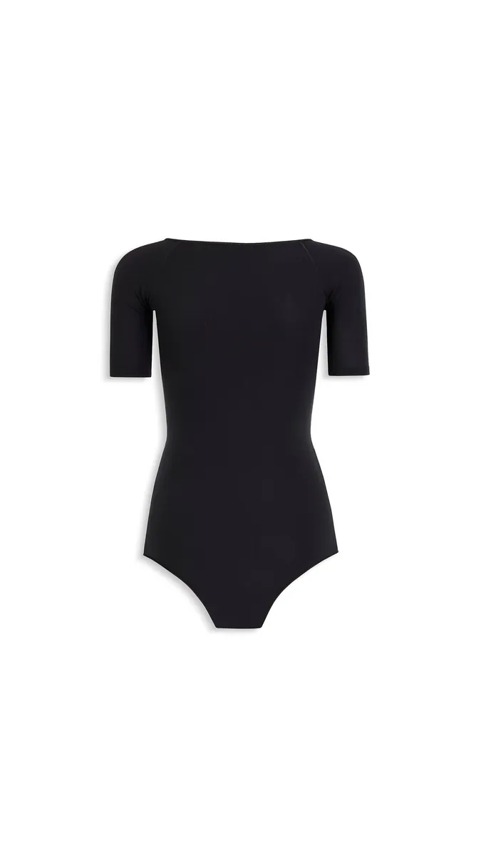 Alaïa Short Sleeves Second-skin Knit Bodysuit | Thumbnail 2 Alaïa Short Sleeves Second-skin Knit Bodysuit | Thumbnail 2