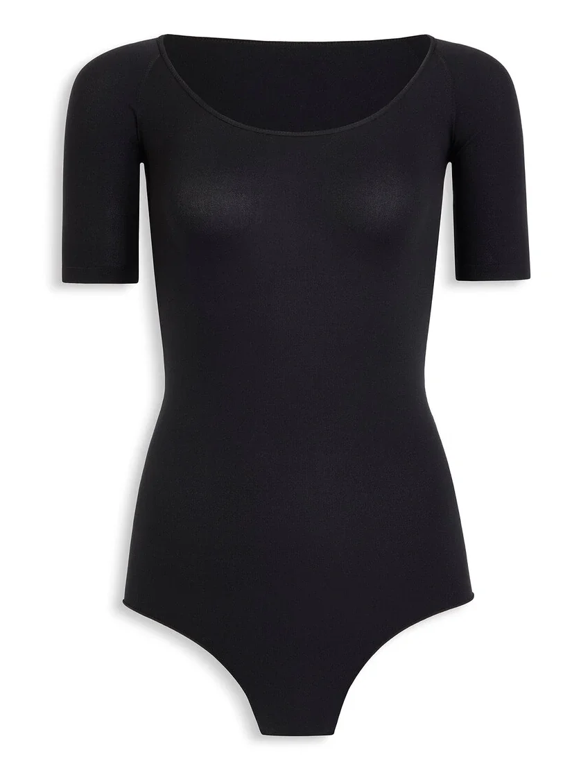Short Sleeves Second-skin Knit Bodysuit