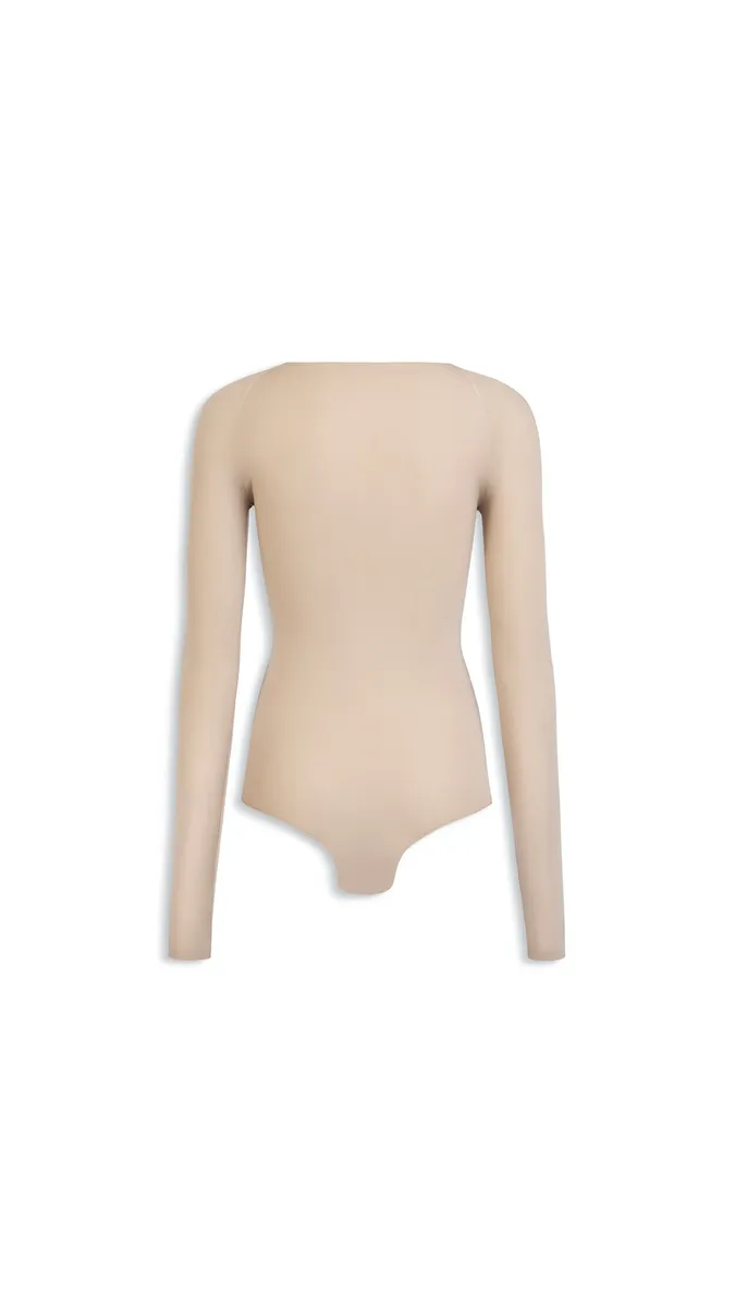Alaïa Round Neck Second-skin Knit Bodysuit | Thumbnail 2