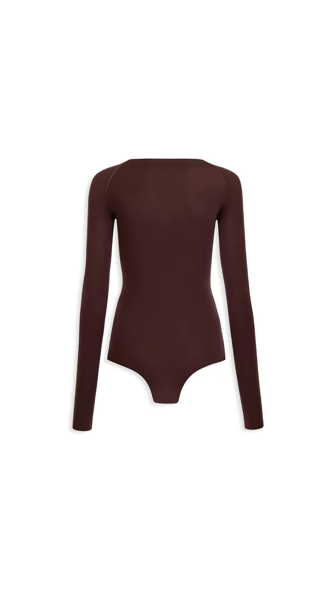 Alaïa Round Neck Second-skin Knit Bodysuit | Thumbnail 2