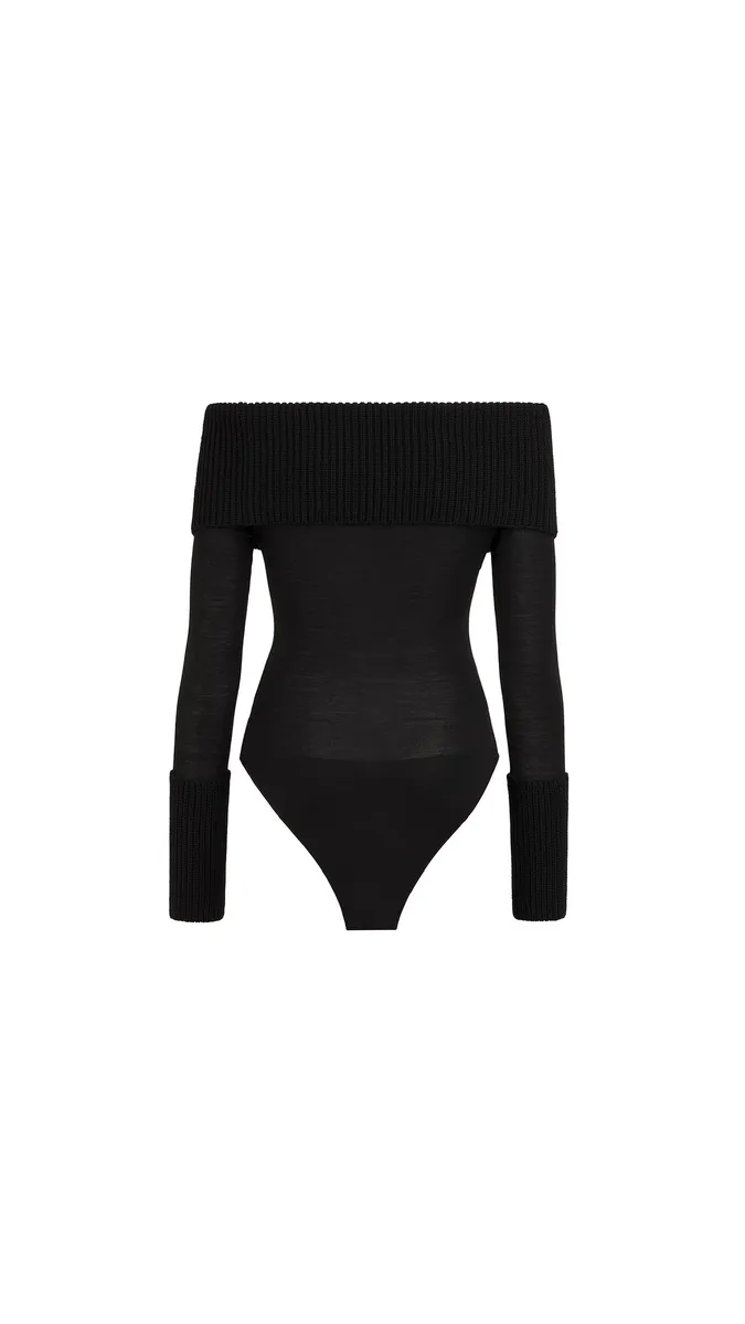 Alaïa Merino Off-shoulder Bodysuit | Thumbnail 5