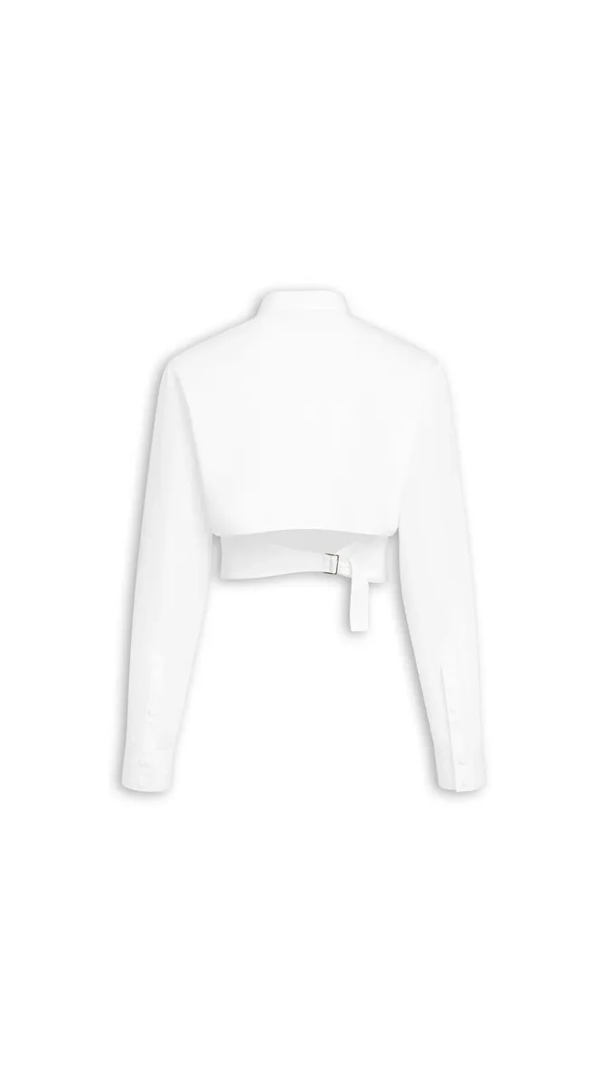 Alaïa Cropped Cotton Poplin Shirt | Thumbnail 5 Alaïa Cropped Cotton Poplin Shirt | Thumbnail 5