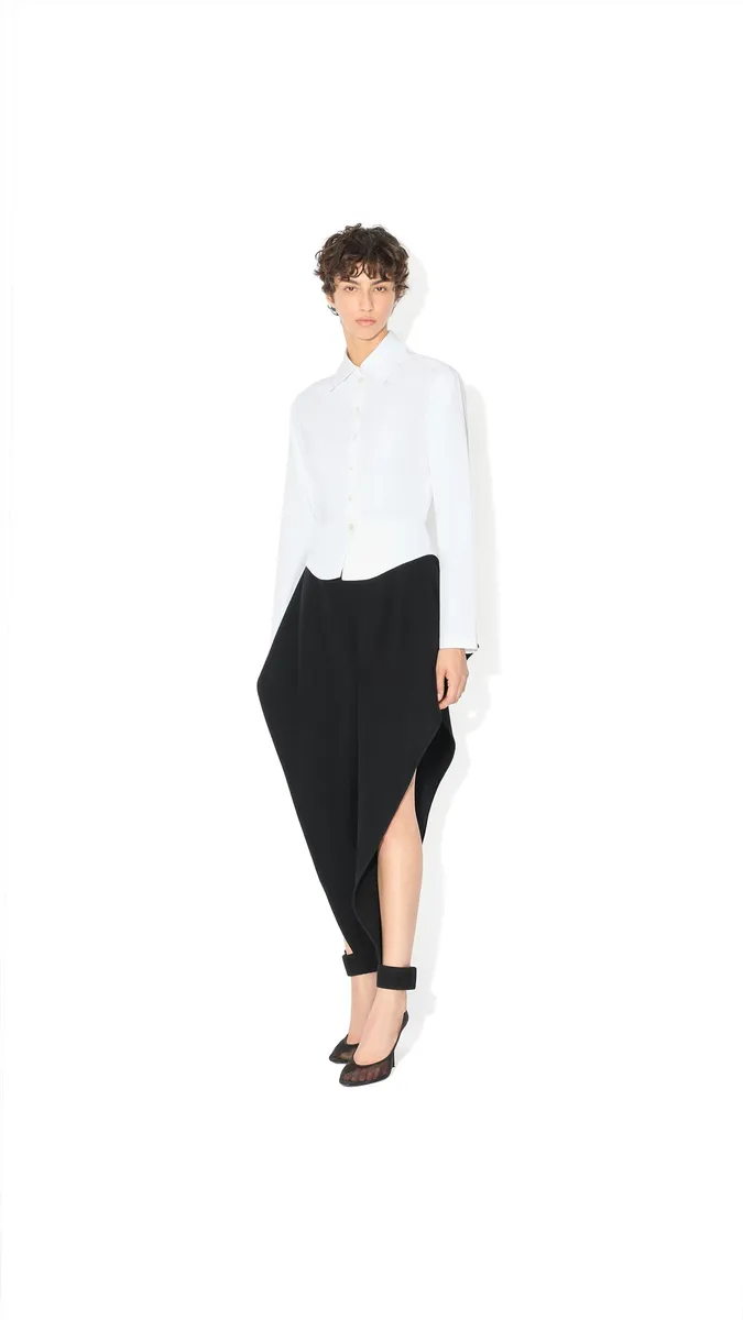 Alaïa Cotton Poplin Basque Shirt | Thumbnail 2 Alaïa Cotton Poplin Basque Shirt | Thumbnail 2