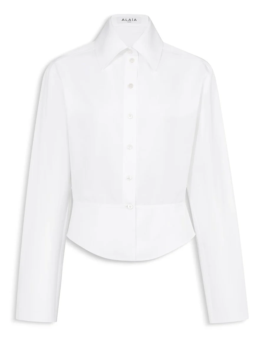 Alaïa Cotton Poplin Basque Shirt