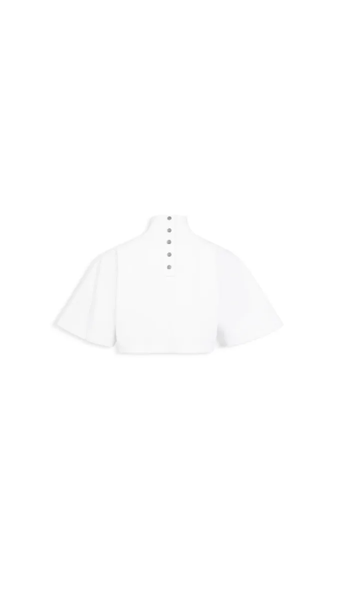 Alaïa Cropped Cotton Jersey T-shirt | Thumbnail 2
