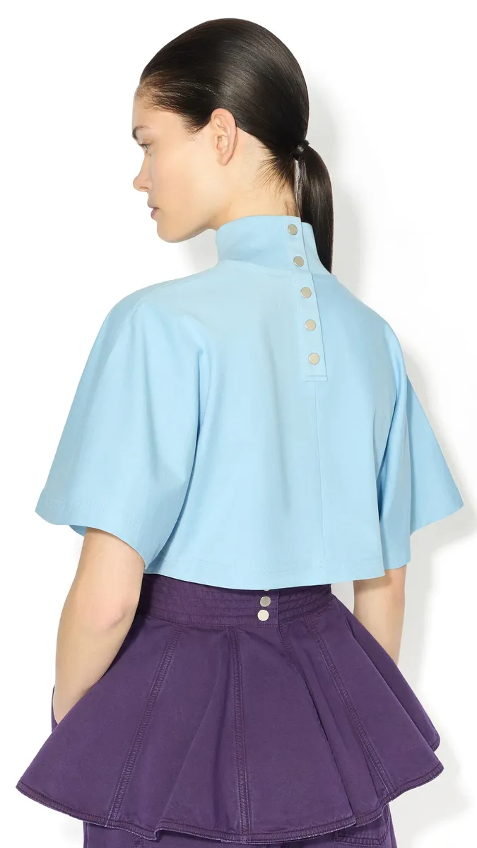 Alaïa Cropped Cotton Jersey T-shirt | Thumbnail 4