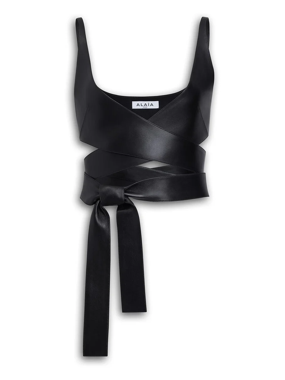 Alaïa Leather Wrapped Top