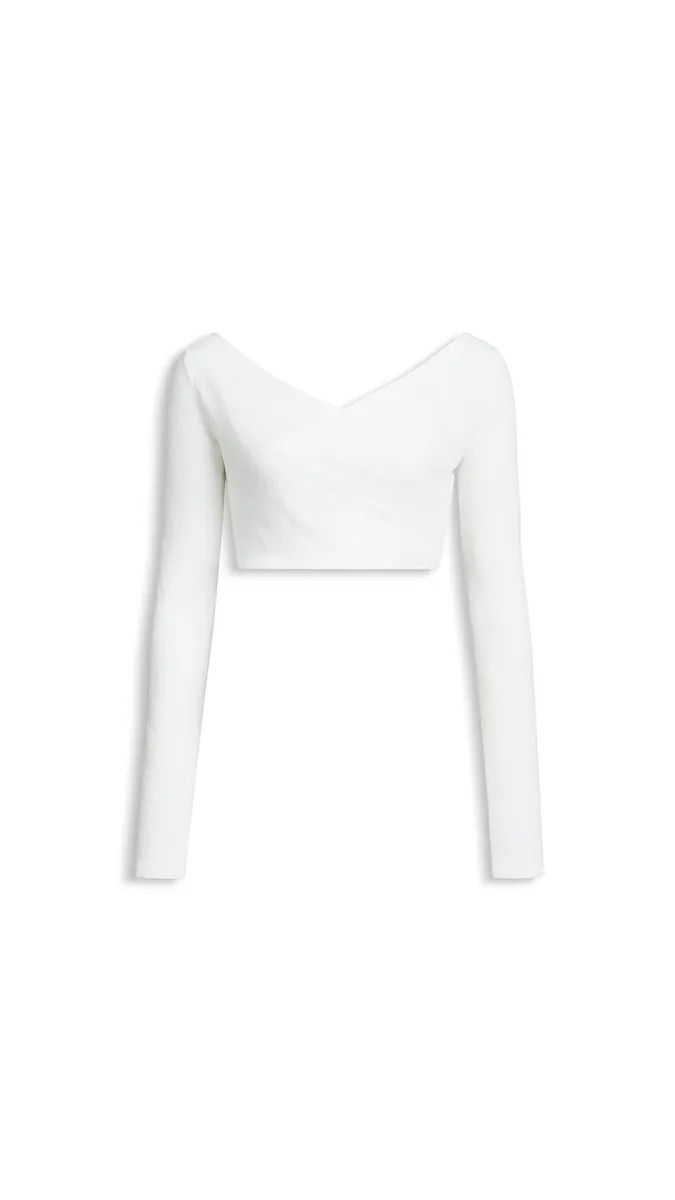Alaïa Cotton Crepe Wrapped Top | Thumbnail 2 Alaïa Cotton Crepe Wrapped Top | Thumbnail 2