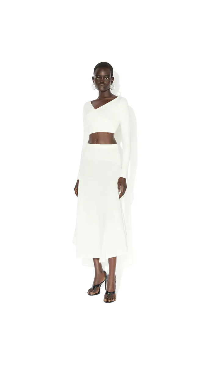 Alaïa Cotton Crepe Wrapped Top | Thumbnail 3 Alaïa Cotton Crepe Wrapped Top | Thumbnail 3