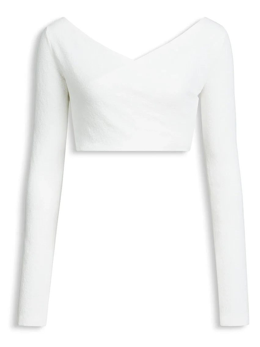Alaïa Cotton Crepe Wrapped Top
