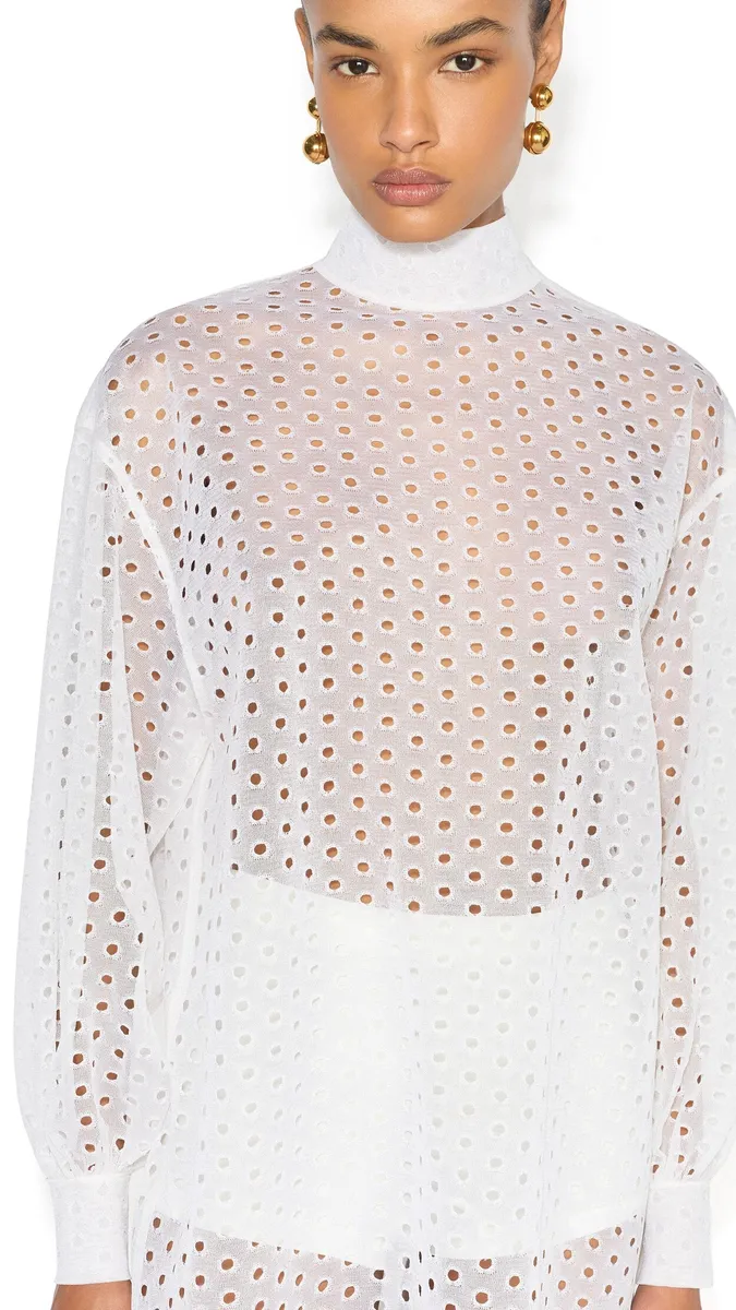 Alaïa Knitted Eyelets Tunic | Thumbnail 4 Alaïa Knitted Eyelets Tunic | Thumbnail 4