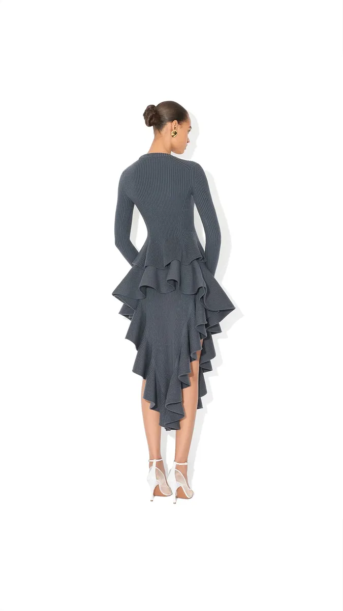 Alaïa Ribbed Peplum Top | Thumbnail 3 Alaïa Ribbed Peplum Top | Thumbnail 3