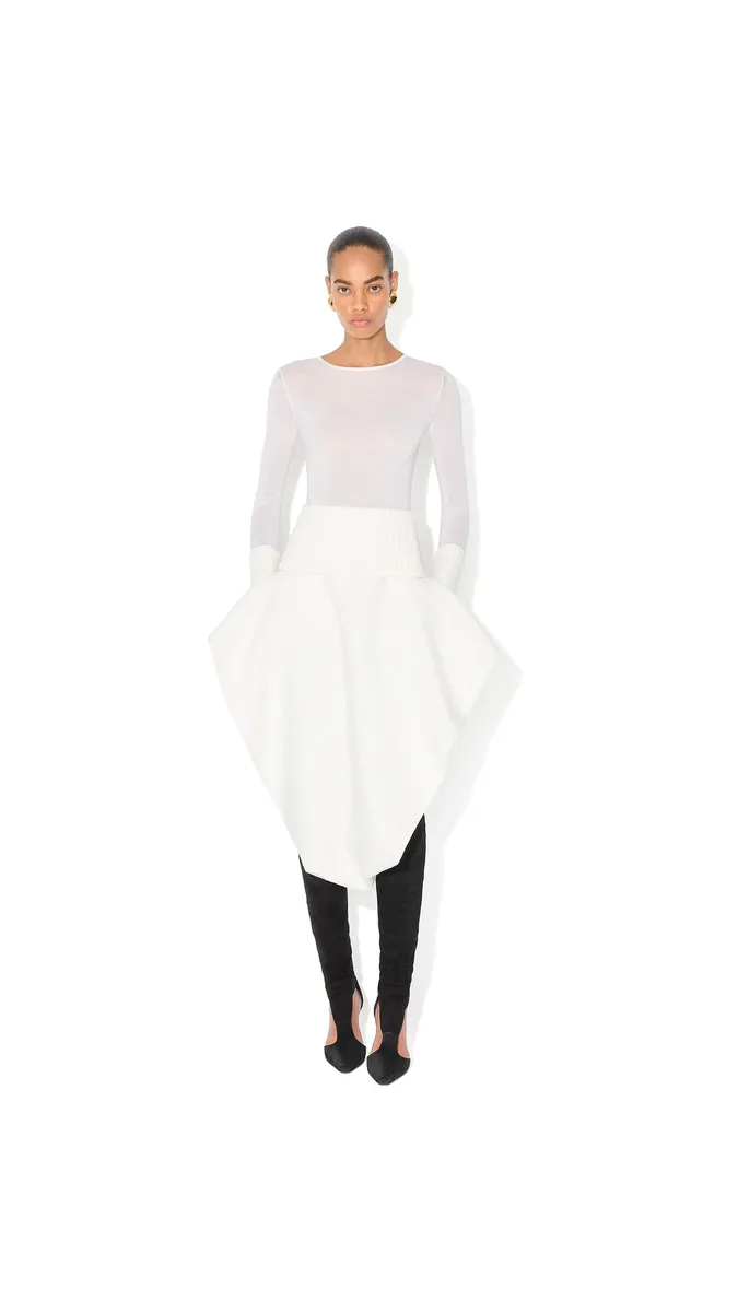Alaïa Merino Crew Neck Top | Thumbnail 2