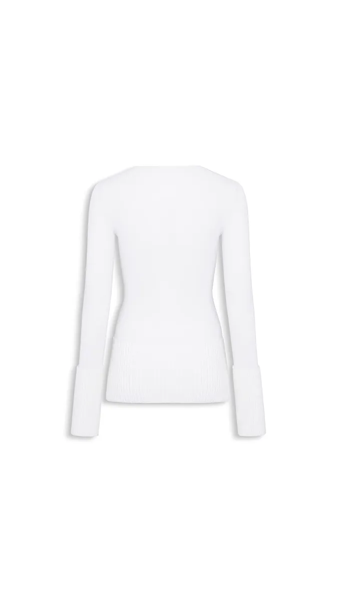 Alaïa Merino Crew Neck Top | Thumbnail 5