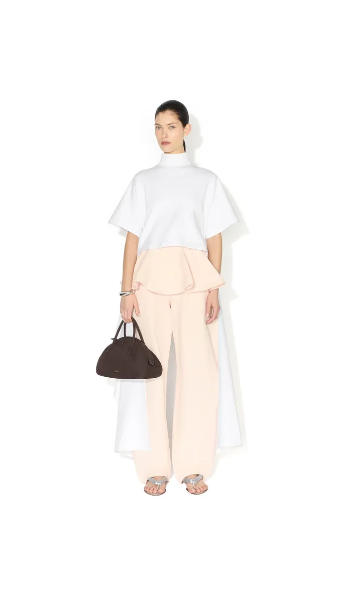 Alaïa Asymmetric Cotton Jersey T-shirt | Thumbnail 2 Alaïa Asymmetric Cotton Jersey T-shirt | Thumbnail 2