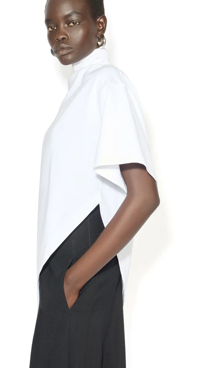 Alaïa Triangle Cotton Jersey T-shirt | Thumbnail 4 Alaïa Triangle Cotton Jersey T-shirt | Thumbnail 4