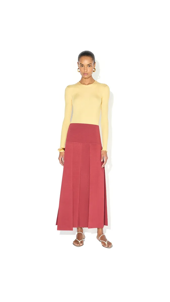 Alaïa Pleated Midi Skirt | Thumbnail 2