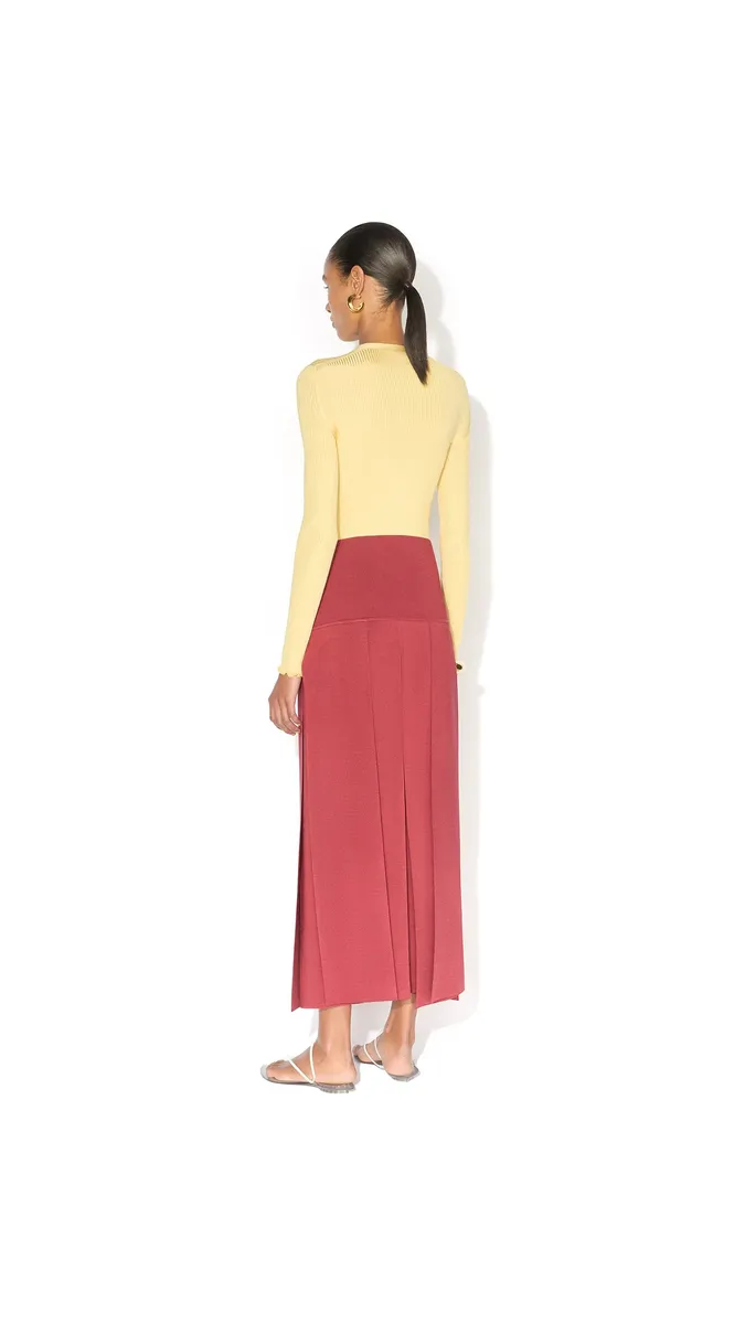 Alaïa Pleated Midi Skirt | Thumbnail 3