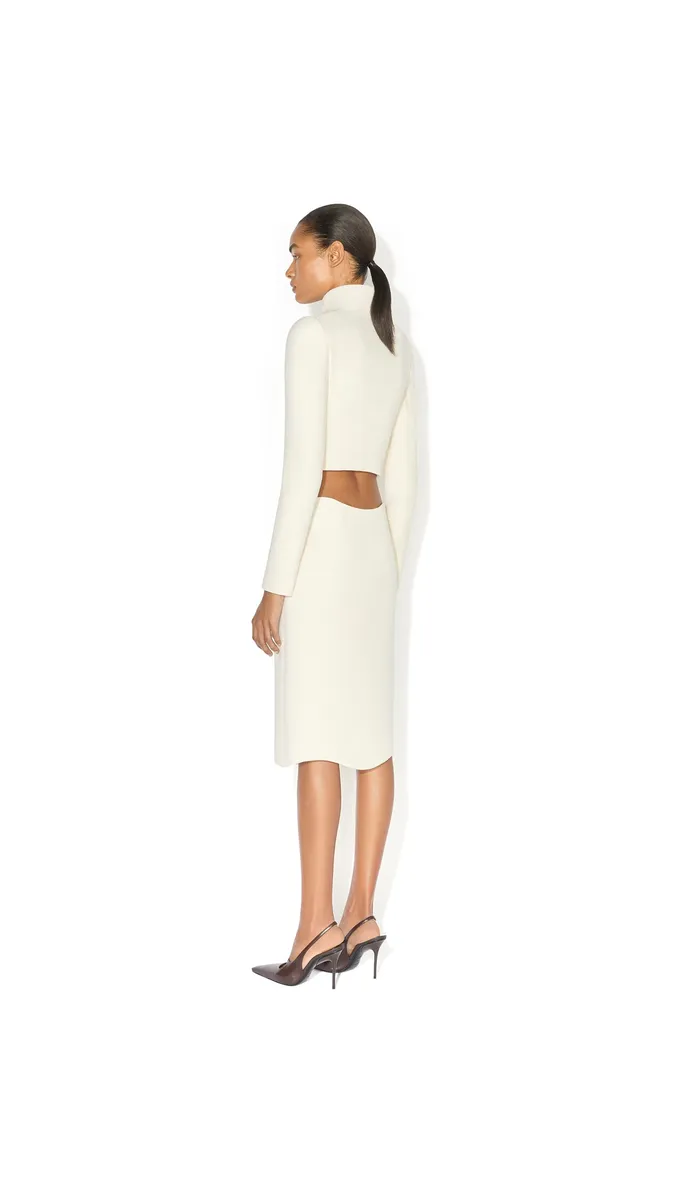 Alaïa Curved Wool Crepe Skirt | Thumbnail 5