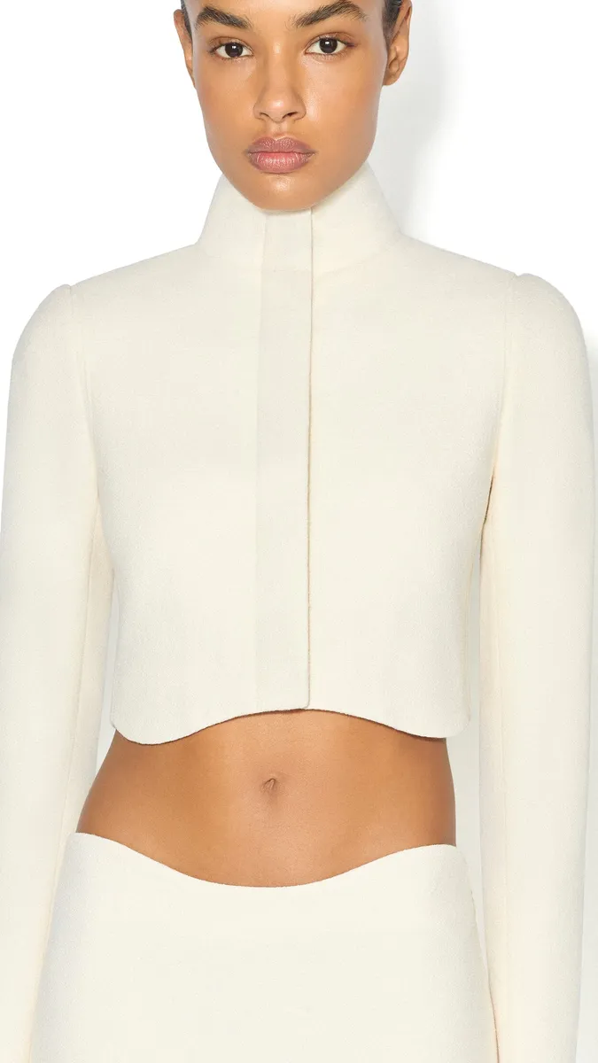 Alaïa Curved Wool Crepe Skirt | Thumbnail 7