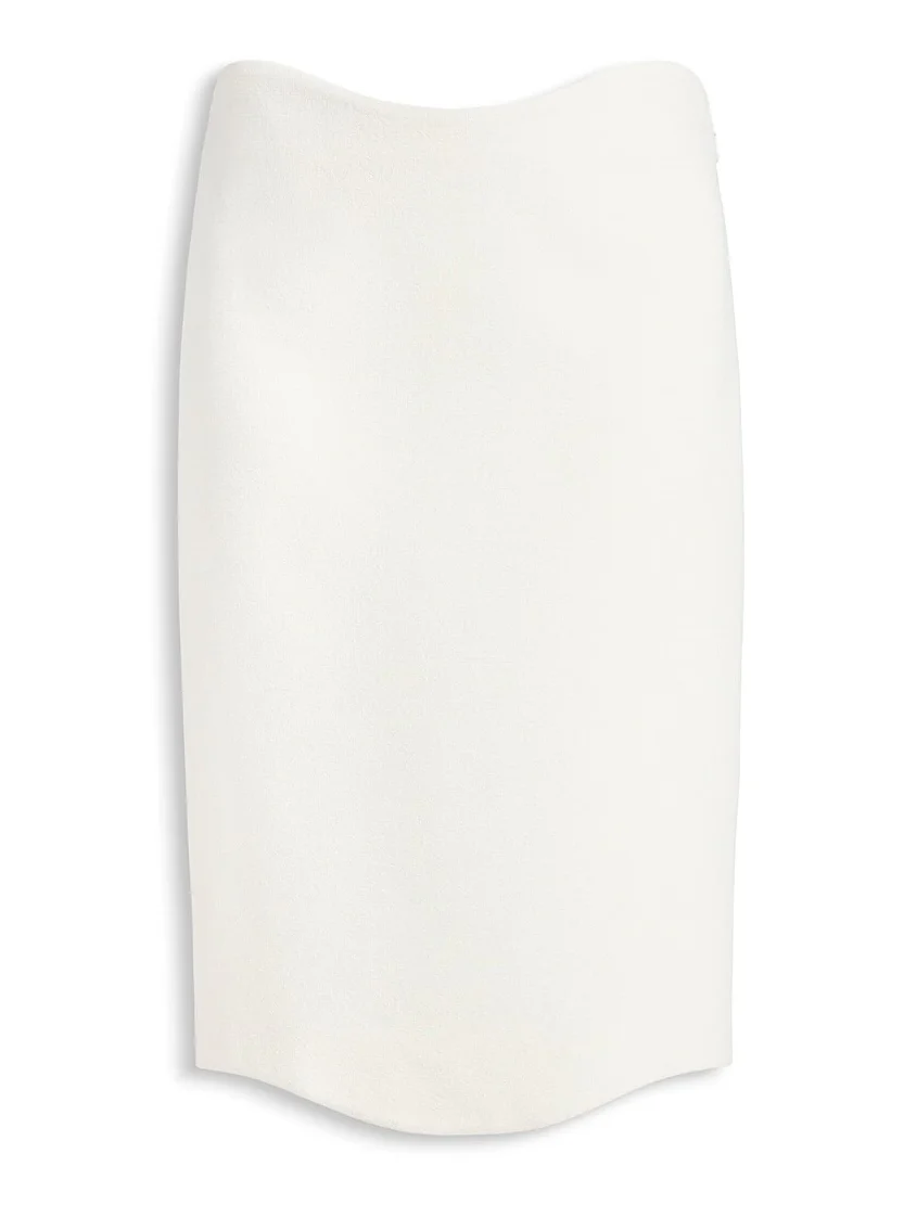 Alaïa Curved Wool Crepe Skirt